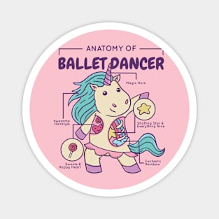 Anatomy Of A Ballet Dancer For Girls Kids Ballerina Dance Magnet